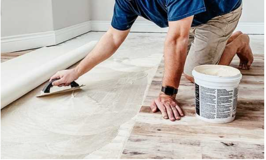 Thi công sàn nhựa dán keo